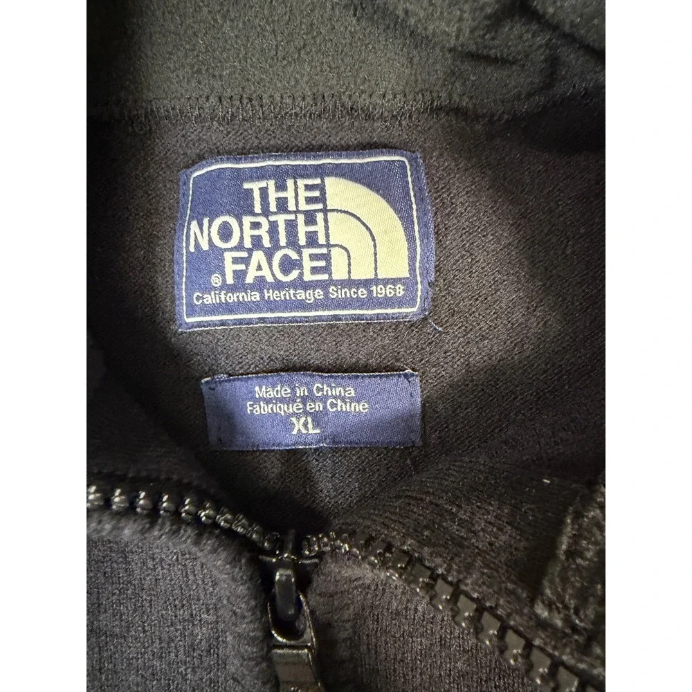 The North Face Mens XL Black Wool Blend Quarter Zip Pullover Sweater Mock Neck